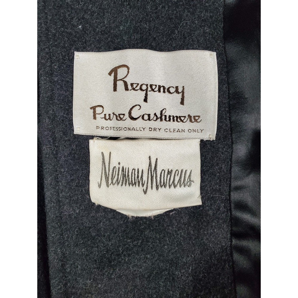 Vintage Regency Pure Cashmere Made in USA Womens Black Long Coat 6
